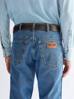 Hot Basic Metal Loop Leather Belt Herren Gürtel