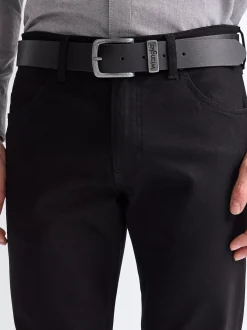 New Basic Metal Loop Leather Belt Herren Gürtel