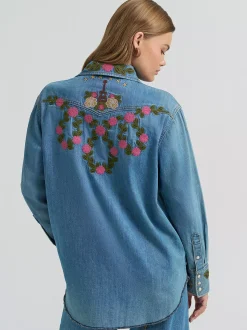 Online Lainey Wilon x Ebroidered hirt Damen Blusen Und Hemden|Oberteile
