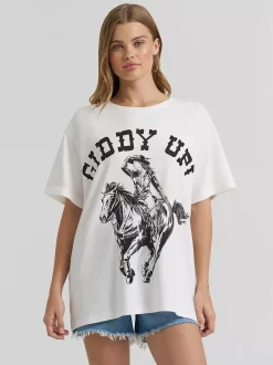 Lainey Wilon x Giddy Up Tee Damen T-Shirts Und Poloshirts|Oberteile