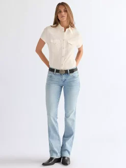 Outlet Low Rise Bold Boot Jean Damen Jeans