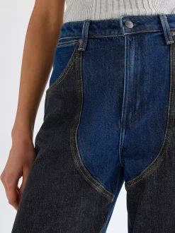 Online Patched Chap Barrel Jean Damen Jeans