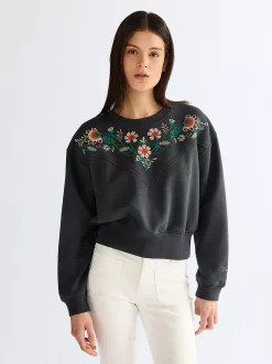 Best Reaxed Embroidered weat Damen Pullover Und Strick