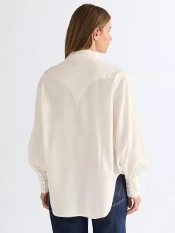 Best Relaxed Exaggerated Wetern hirt Damen Blusen Und Hemden