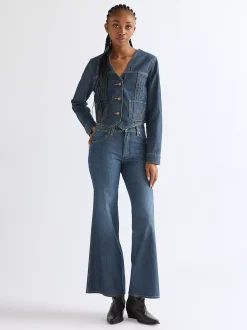 70s Lightweight Flare Jean Damen Co-Ord Sets|Jeans