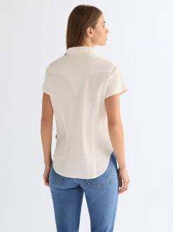 Outlet lim Lightweight tylized Wetern hirt Damen Blusen Und Hemden