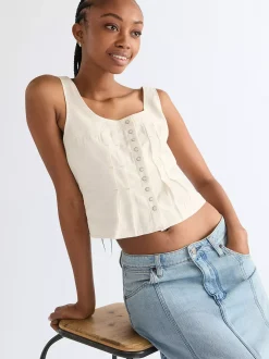 Hot i Peated Coret Top Damen Blusen Und Hemden|Co-Ord Sets