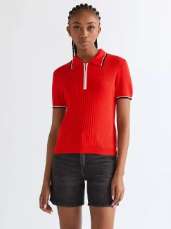 i Quarter Zip Poo Damen T-Shirts Und Poloshirts|Pullover Und Strick