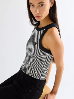 Clearance i Ringer Tank Damen T-Shirts Und Poloshirts|Oberteile