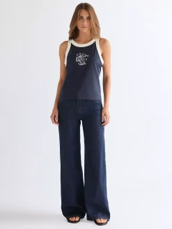 Outlet i Ringer Tank Damen T-Shirts Und Poloshirts|Oberteile