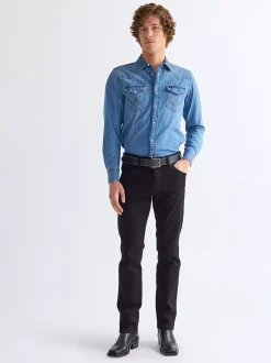 Stitched Leather Belt Herren Gürtel