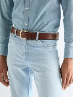 New Western Stitch Leather Belt Herren Gürtel